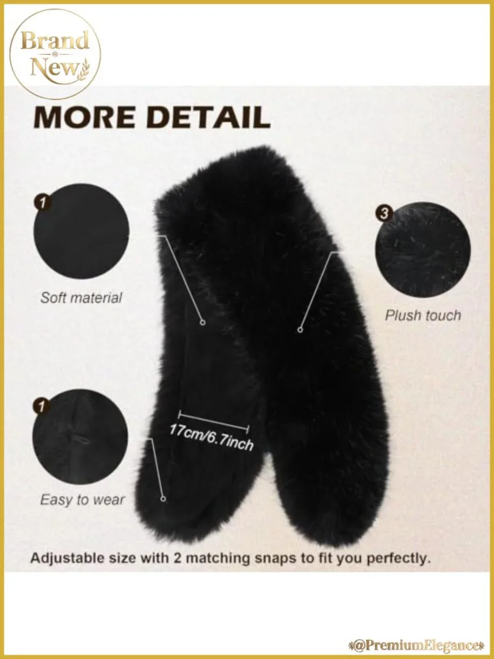 Faux Fur Shawl Wrap Women Winter Neck Warmer Collar Scarf
